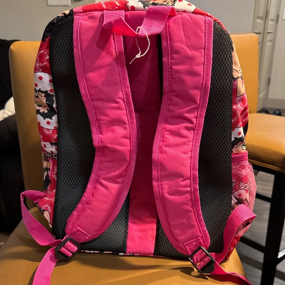 Betty Boop Kids Backpack - Red and Pink